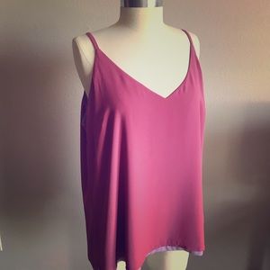 White House Black Market Reversible Pink Tank